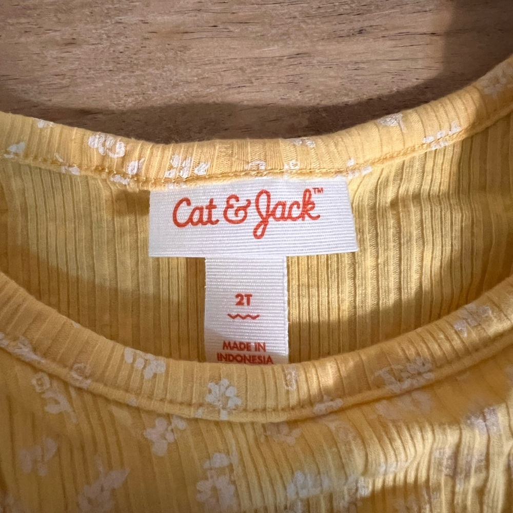 Yellow Floral Kids Shirt - Picture 3 of 5
